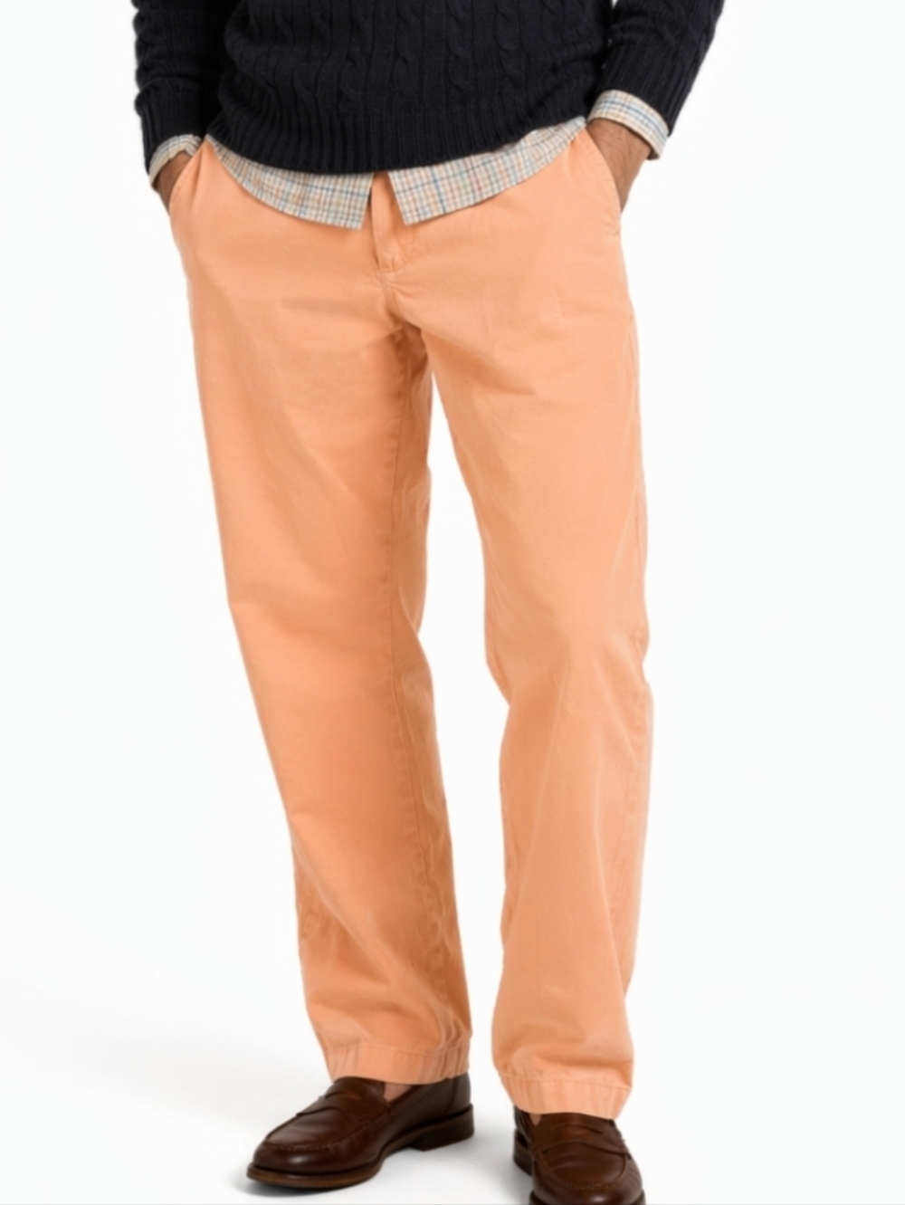 Polo Ralph Lauren 100% Cotton Classic Flat Front Chino Pant Light Orange Peach